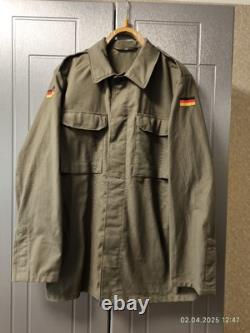 Vintage German Moleskin Army Jacket Adult Size 12 Olive Green 90's Military
