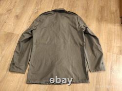 Vintage German Moleskin Army Jacket Adult Size 12 Olive Green 90's Military