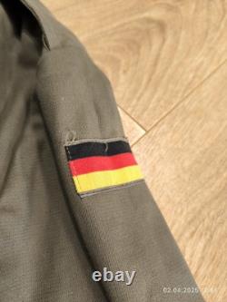 Vintage German Moleskin Army Jacket Adult Size 12 Olive Green 90's Military