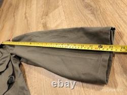 Vintage German Moleskin Army Jacket Adult Size 12 Olive Green 90's Military