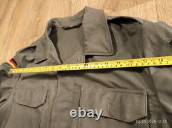 Vintage German Moleskin Army Jacket Adult Size 12 Olive Green 90's Military