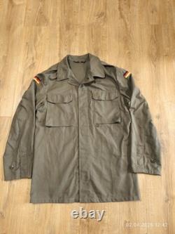 Vintage German Moleskin Army Jacket Adult Size 12 Olive Green 90's Military