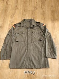 Vintage German Moleskin Army Jacket Adult Size 12 Olive Green 90's Military