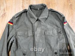 Vintage German Moleskin Army Jacket Size 6 Olive Green 83's Military