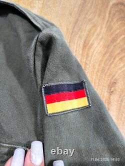 Vintage German Moleskin Army Jacket Size 6 Olive Green 83's Military
