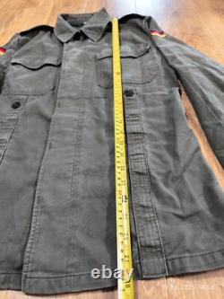 Vintage German Moleskin Army Jacket Size 6 Olive Green 83's Military