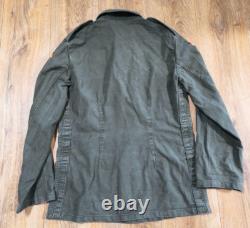 Vintage German Moleskin Army Jacket Size 6 Olive Green 83's Military