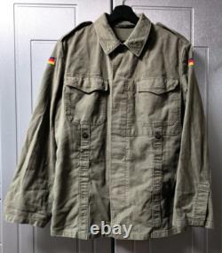 Vintage German Moleskin Army Jacket Size 6 Olive Green 83's Military
