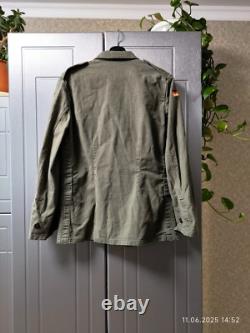 Vintage German Moleskin Army Jacket Size 6 Olive Green 83's Military