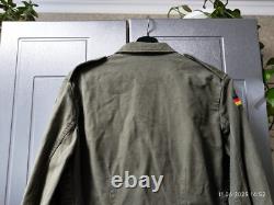 Vintage German Moleskin Army Jacket Size 6 Olive Green 83's Military