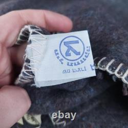 Vintage IDF Israeli Army Wool Blanket Gray Blue Lagotex 1980/81 Military Surplus