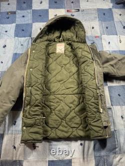 Vintage Israeli Army Idf Military Winter Parka Jacket (Read)