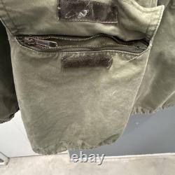 Vintage Italian Army Surplus Jacket Mens 52L Collared Green Parka Rare Hunting