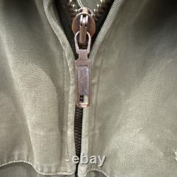 Vintage Italian Army Surplus Jacket Mens 52L Collared Green Parka Rare Hunting