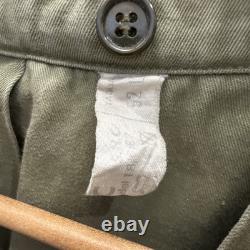 Vintage Italian Army Surplus Jacket Mens 52L Collared Green Parka Rare Hunting