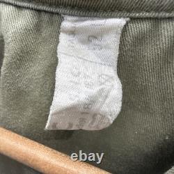 Vintage Italian Army Surplus Jacket Mens 52L Collared Green Parka Rare Hunting