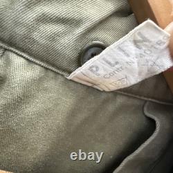 Vintage Italian Army Surplus Jacket Mens 52L Collared Green Parka Rare Hunting