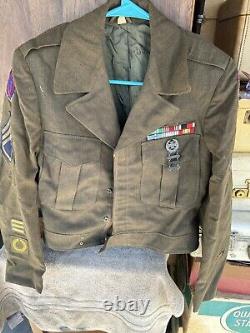 Vintage Jacket Military US Army Coat Korean US 5th Army Eisenhower Jacket