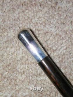 Vintage KENDALL Military Faux Holly Swagger Stick With H/m Silver Pommel Top 1949