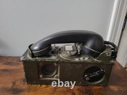 Vintage Korean / Vietnam War Era US Army Military Field Telephone Set TA-312/PT