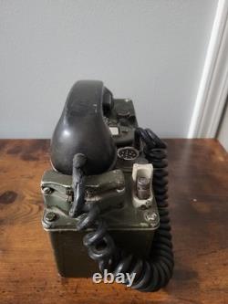 Vintage Korean / Vietnam War Era US Army Military Field Telephone Set TA-312/PT