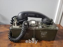 Vintage Korean / Vietnam War Era US Army Military Field Telephone Set TA-312/PT