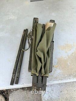 Vintage Korean War US Army Military Cot Surplus Dated 1951