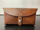 Vintage Leather Ammo Bag Swiss Army Ammunition Case 1960s Military Tan Clutch