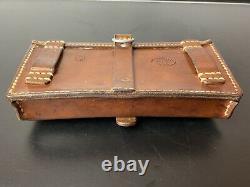 Vintage Leather Ammo Bag Swiss Army Ammunition Case 1960s Military Tan Clutch
