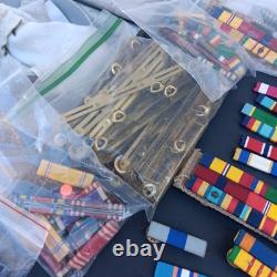 Vintage Lot of U. S. Army Military Ribbons & Army Ribbon Holders Mounting Bars
