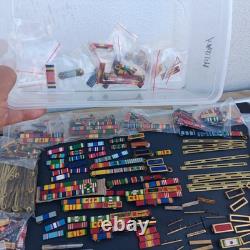 Vintage Lot of U. S. Army Military Ribbons & Army Ribbon Holders Mounting Bars