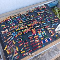 Vintage Lot of U. S. Army Military Ribbons & Army Ribbon Holders Mounting Bars