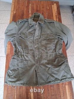 Vintage M-65 Military Field Jacket Scovill Brass Zipper size M