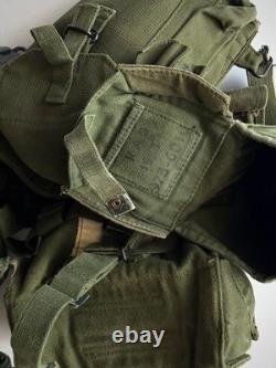 Vintage Military 1980s British Army P58 Webbing Equipment Belt Pouches Set