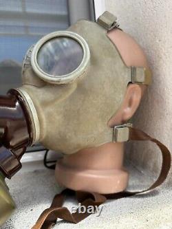 Vintage Military Army Gas Mask 1963 with Bakelite Soldier Equipment Unique Rare