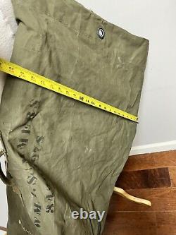 Vintage Military Army Heavy Canvas Duffle Bag Large Green with Strap