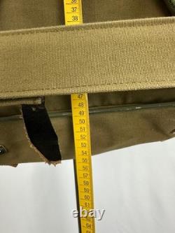 Vintage Military Canvas Leather Rucksack Swiss Army Style Hiking Backpack 1950s