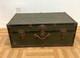 Vintage Military Foot Locker Wood Trunk Chest Storage Green Box Army Us Soldier