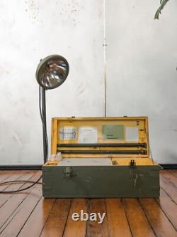 Vintage Military Field Lamp in Crate Swedish Army 1950s Working Light M3