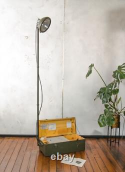 Vintage Military Field Lamp in Crate Swedish Army 1950s Working Light M3