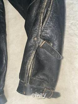 Vintage Military Leather Pants OREBRO Swedish 1940s Motorcycle /Aviation Rally