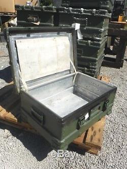 Vintage Military Metal Trunk Zarges Case Army Land Rover Storage Box Chest
