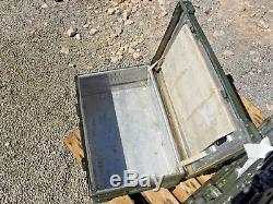 Vintage Military Metal Trunk Zarges Case Army Land Rover Storage Box Chest
