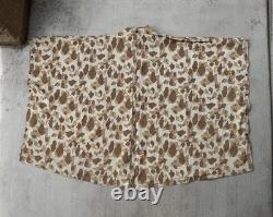 Vintage Military Poncho USMC WWII Reversible Frogskin Camo US Navy Army 1940s