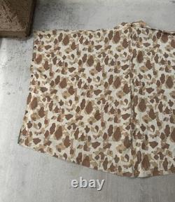 Vintage Military Poncho USMC WWII Reversible Frogskin Camo US Navy Army 1940s