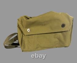Vintage Military Surplus Gas Mask with Original Army Green Canvas Bag