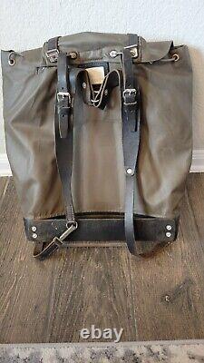 Vintage Military Swiss Army Rubberized Mountain Rucksack Hiking Bag Backpack