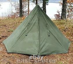 Vintage Military TENT Lavvu Set 2-Person Half Poncho Shelter Tarp Polish Army