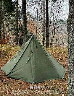 Vintage Military TENT Lavvu Set 2-Person Half Poncho Shelter Tarp Polish Army