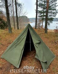 Vintage Military TENT Lavvu Set 2-Person Half Poncho Shelter Tarp Polish Army